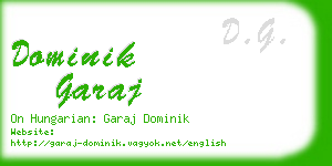 dominik garaj business card